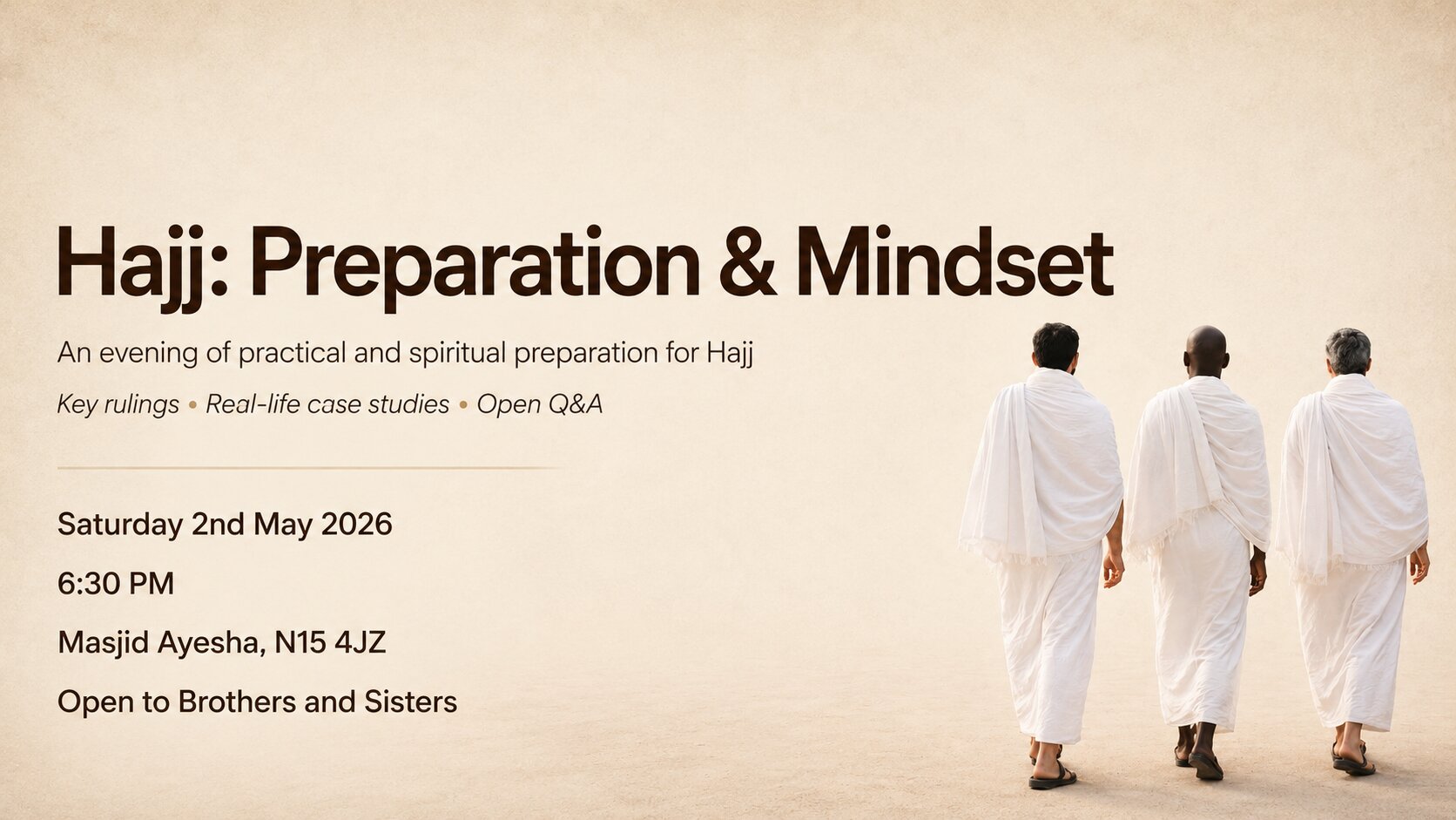 Hajj Preparation Evening at Masjid Ayesha